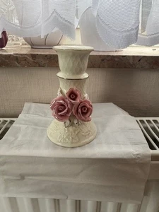 Set Porzellan :  Kerzenständer Rosen Hekari   handbemalt ,Schwann, Schuh - Bild 1 von 7