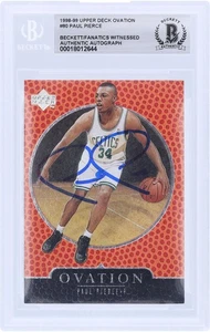 Paul Pierce Boston Celtics Signed 1998-99 Upper Deck Ovation #80 BAS Rookie Card - Picture 1 of 3
