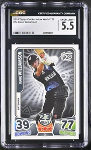 KANE WILLIAMSON Rookie Card RC 2014 TOPPS CRICKET T20 WC #74 CGC 5.5 EX + - Picture 1 of 2