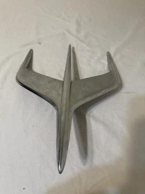Vintage 55 56 MERCURY CHROME HOOD ORNAMENT OEM 10460 16850 B 1955 1956 Jet  - Image 1 of 4