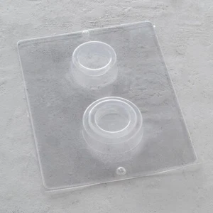 Gießform für Teelicht - quadratisch, 7 x 7 cm oder rund ø 5,7 cm, 2 - teilig - Bild 1 von 4