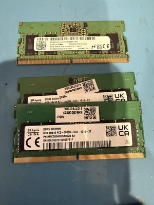7 X DDR5 Laptop Memory 8 GB sticks 4800/5600 + DDR4 3200 MHz - Image 1 of 4