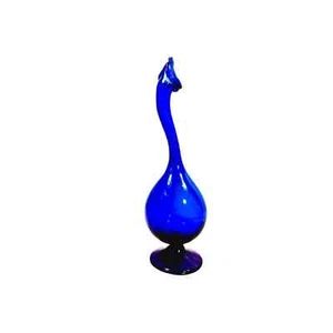 Rare and Unique Blue Tear Catcher Vase (Ashkdan) - Swan Neck 12" Vase - Picture 1 of 10