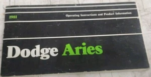 Dodge Aries 1981 Operating Instructions and Product Information - Picture 1 of 9