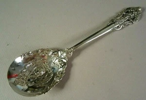 2004 Sterling Silver Christmas Spoon in Wallace Grande Baroque Pattern, 6.3" - Picture 1 of 7