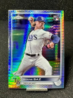 2022 Topps Chrome Sonic  SHANE BAZ  RC  Prism Refractor  #201 - Image 1 of 2