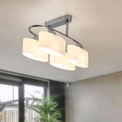 Luce a Sospensione Plafoniera 4 Fiamma Küchenampe Lampada Tavolo da Pranzo Vetro - Immagine 1 di 4