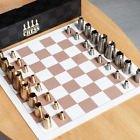 Compact Nesting Chess Set, Portable Metal Chess for Adults Luxury, Folding Chess