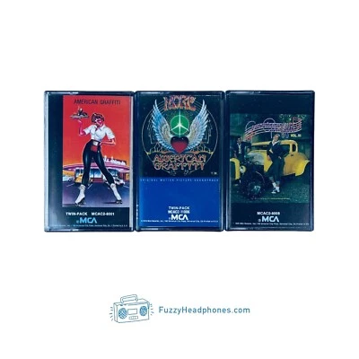 American Graffiti Soundtrack Cassette Tapes: 3 Tapes: Vol. I, II, III TESTED - Image 1 of 4