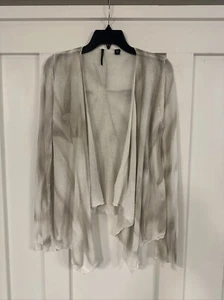 Isda & Co Waterfall Drape Open Cardigan Sz Small Cotton - Picture 1 of 6