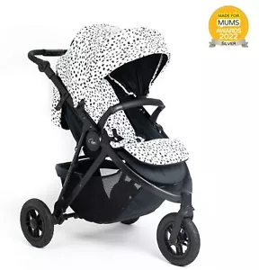 Roma Atlas 3 Wheel Pram, All-Terrain Stroller Suitable from Newborn - Dalmatian - Picture 1 of 14