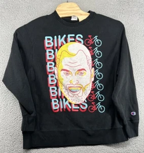 Champion Tejido Inverso Tom Segura Bicicletas Gráfico Cuello Redondo Sudadera Negra XL - Imagen 1 de 6