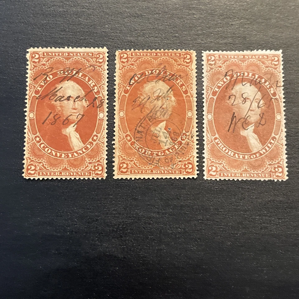 US Revenue $2…Stamps Scott # R81-83… Used Ng - Image 1 of 2