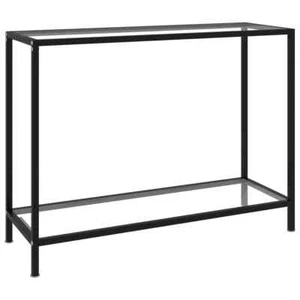 NNEVL Console Table Transparent 100x35x75 cm Tempered Glass - Picture 1 of 6