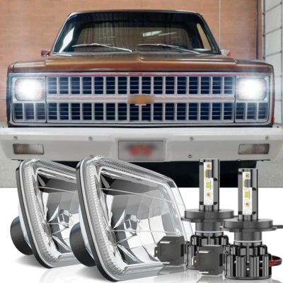 For chevrolet C10 C20 C30 K10 K20 K30 7x6 inch Led Headlight High Low Beam — 第 1/4 张图片