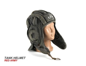 ☭ HELMET Original Vintage Soviet Union USSR tanker tankman Tank Cap  (Summer) - Picture 1 of 9
