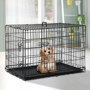 Jaulas plegables de metal para perros de 36" al aire libre grandes para gatos mascotas perros perrera - Imagen 1 de 8