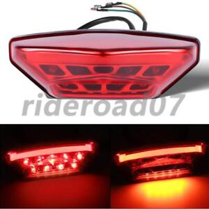 Motorcycle License Plate LED Running Brake Stop Rear Tail Light Lamp Universal