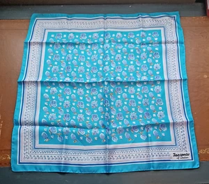 Vintage Jacqmar Floral Head Neck Scarf 70s 50cm sq - Picture 1 of 5