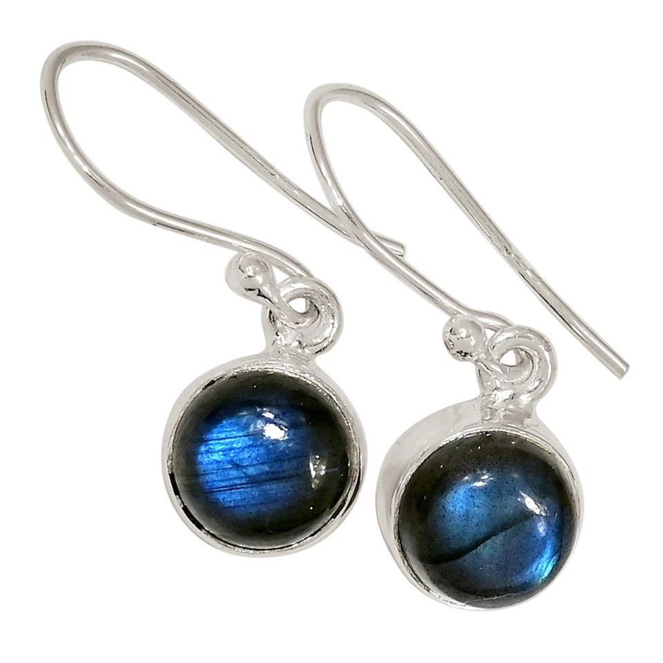 Pendientes Labradorita Natural - Madagascar Plata de Ley 925 Joyería ALLE-18673 Foto 1 de 1