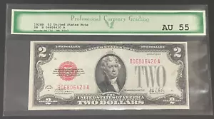 1928 B $2 U.S. Note Legal Tender Note. Fr. 1503. PCG AU-55, Key Date Note - Picture 1 of 4