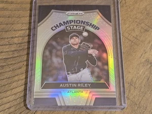 2022 Panini Prizm Austin Riley Championship Stage Silver Prizm Insert Nmmt+ - Picture 1 of 3