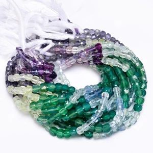 Multi Gemstone Gemstone Box Shape Faceted Beads 5 mm Strand 8" AB-322 - Picture 1 of 2