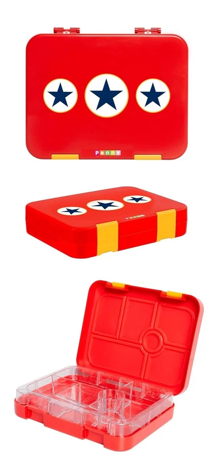 Brotdose Kinder mit 5 Fächern Bento Box Auslaufsicher Lunchbox Penny Scallan, Ro - Bild 1 von 1