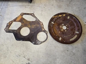 1987-1993 Ford Mustang Foxbody 302 V8 AOD Manual Motor Block Plate & Flywheel - Picture 1 of 5