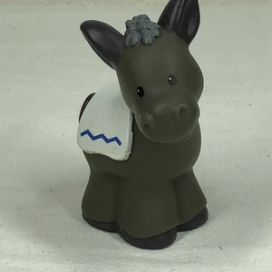 Fisher Price Little People Nativity Replacement Donkey Blue White Figure - Picture 1 of 6