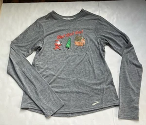 Brooks T-Shirt Damen Sm. Merry Distance Graphic Run Happy Santa Weihnachtslauf - Bild 1 von 6