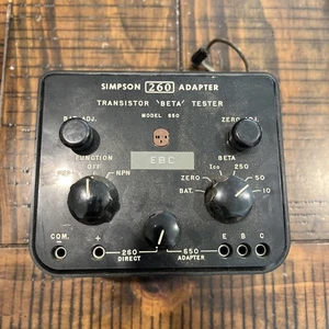Raro Adaptador Simpson 260 Modelo 650 Transistor Beta Tester Funciona - Imagen 1 de 4