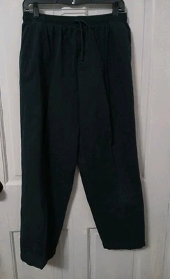 Calça feminina Cabin Creek azul algodão cintura elástica tamanho 14p - Imagem 1 de 3