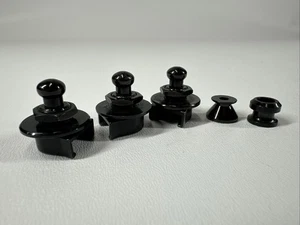 3x Vintage Schaller Black Guitar Strap Locks S-Lock 1980s Nickel West Germany - Picture 1 of 2