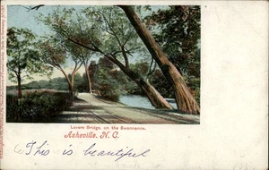 Asheville, NC Lovers Bridge, auf der Swannanoa c1910 North Carolina Postkarte - Bild 1 von 2
