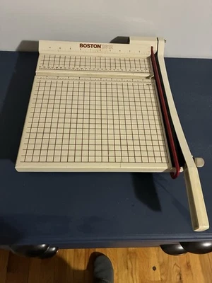 Vtg Boston 2612 Heavy Duty 12" Paper Cutter USA Guillotine Style Classroom Works - Image 1 of 3