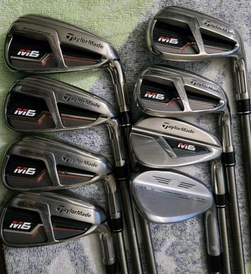 Conjunto de ferro TaylorMade M6 5-AW flex regular Aerotech fibra de aço i95 eixos de grafite - Imagem 1 de 4