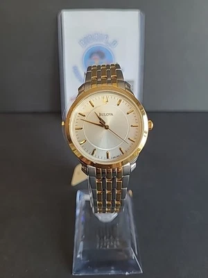 Bulova Women's 98L160 Women's Two Tone Round Analog White Dial Dress Watch - Image 1 of 4