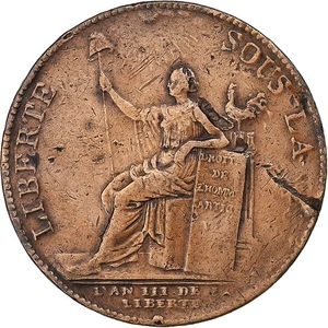 [#1271342] France, Monneron de 2 Sols, 1791, Birmingham, Copper, VF - Picture 1 of 2