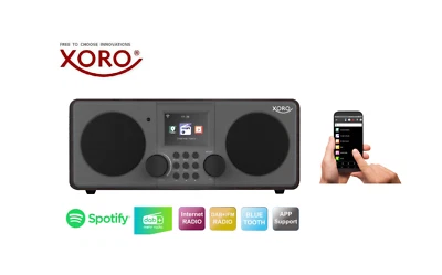 XORO DAB 600 IR V3 Stereo Internet Radio DAB+/FM WLAN Bluetooth Spotify Wecker - Bild 1 von 4
