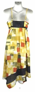 Simply Vera Wang Women's Yellow Empire Waist Handkercheif Hem Maxi Dress Small - Picture 1 of 2