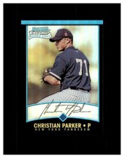 2001 Bowman Chrome Refractor Christian Parker #326 NEW YORK YANKEES