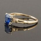 Antique Solid 14K Yellow Gold & 1.0 Ct Sapphire Estate Engagement Ring