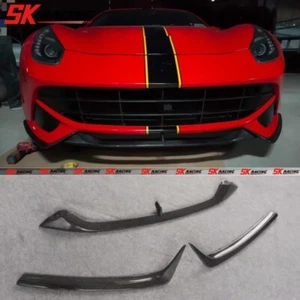Divisor de labios de parachoques delantero de fibra de carbono real para Ferrari F12 Berlinetta 2013-2017 - Imagen 1 de 17