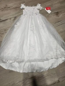 Flower Girl Dress, Formal Gown, Amazing Quality, Size 5, White - Picture 1 of 13