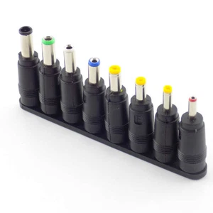 8 in 1 Universal 5.5mm AC DC Power Charger Adapter Tips Connectors For Notebook - Picture 1 of 7