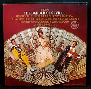 ROSSINI-THE BARBER OF SEVILLE-Rare UK 3 LP Box Set-SILLS/GEDDA/LEVINE-ANGEL - Picture 1 of 3