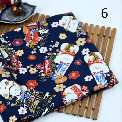 Japanese Fabric Cotton Shiba Inu Animals Print DIY Kimono Curtain Craft Clothes - Image 1 of 4