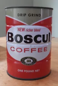 Vintage Boscul One Pound Drip Grind Coffee Can, No Lid, Camden, NJ - Picture 1 of 14