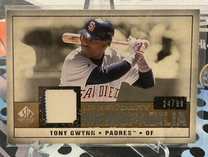 2009 SP Legendary Cuts Tony Gwynn Game Used Jersey Relic 24/99 Padres